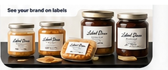 A range of labelled food products